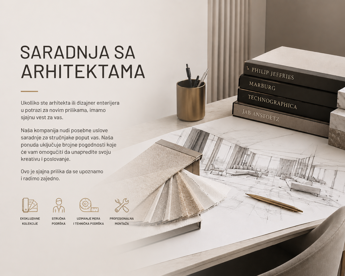 Saradnja sa arhitektama i dizajnerima enterijera
